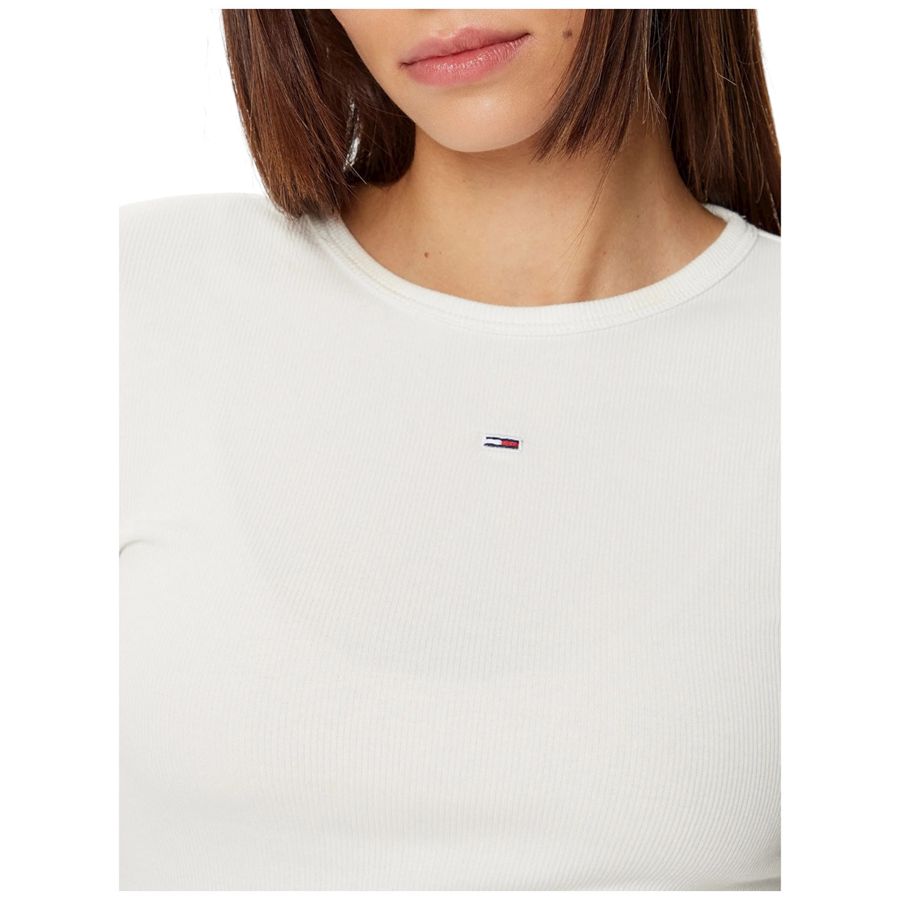 T-shirt Slim Essential a maniche lunghe da donna Tommy Jeans | DW0DW17387YBL